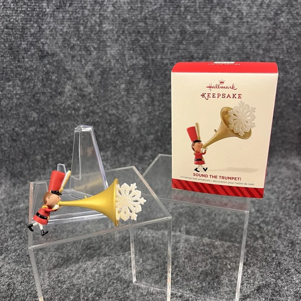 2014 Hallmark Sound The Trumpet Limited Edition Miniature Ornament LPR3353 New